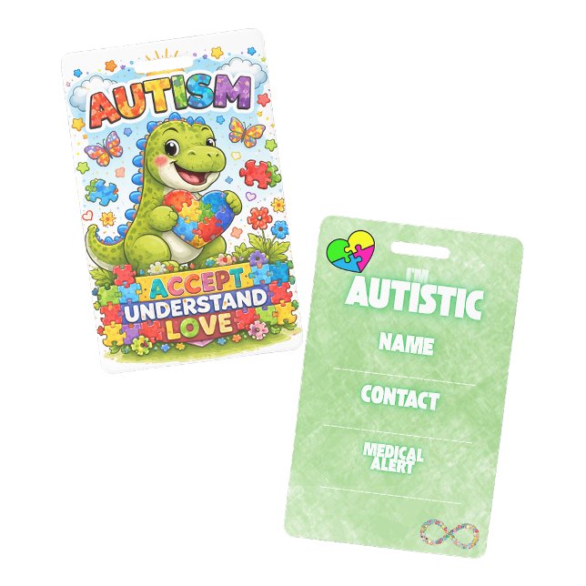 I'm Autistic Alert ID Contact Badge  (I'm Autistic Alert ID Contact Badge
)