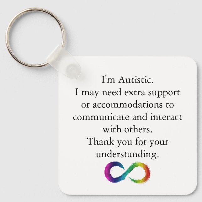 "I'm Autistic" Awareness Keychain (Front)