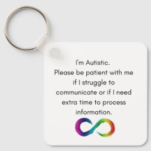 I'm Autistic- Communication Keychain