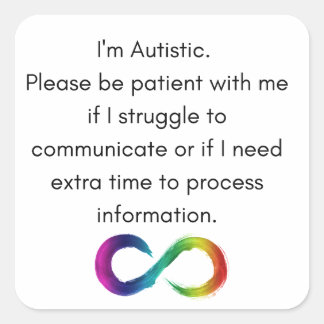 I'm Autistic- Communication Sticker