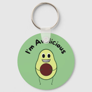 I'm Avolicious - Funny Fruit Pun      Key Ring