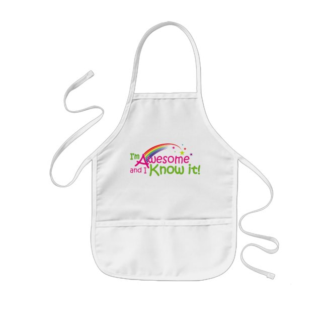 I'm Awesome and I know it! Kids Apron (Front)