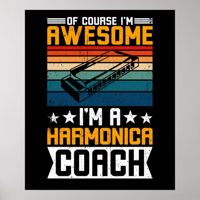 I'm Awesome I'm A Harmonica Coach Poster (Front)