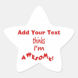 I'm Awesome - Personalise It Star Sticker