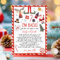 I'm Back Elf Arrival Letter Elf Return Christmas 