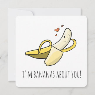 I'm bananas about you valentines card