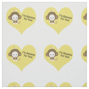 Im Bananas for You Monkey Fabric