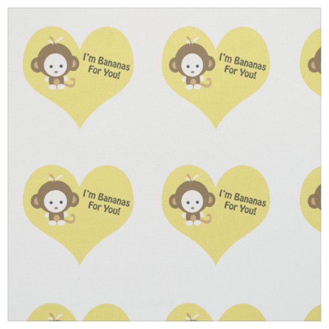 Im Bananas for You Monkey Fabric (Swatch)