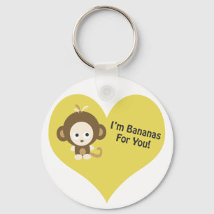 Im Bananas for You Monkey Key Ring