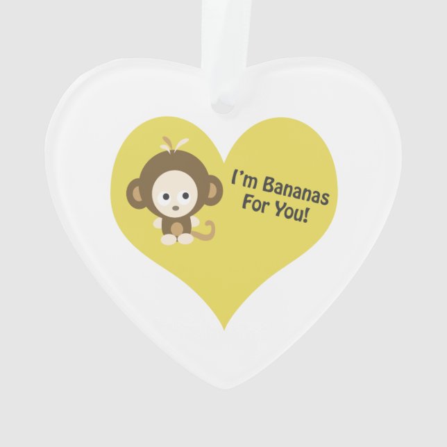 Im Bananas for You Monkey Ornament (Back)