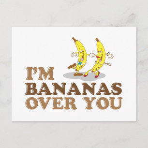 I'm Bananas Over You - Dancing Bananas Postcard