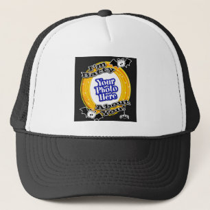 I'm Batty About You Crazy Eyes Photo Black Trucker Hat