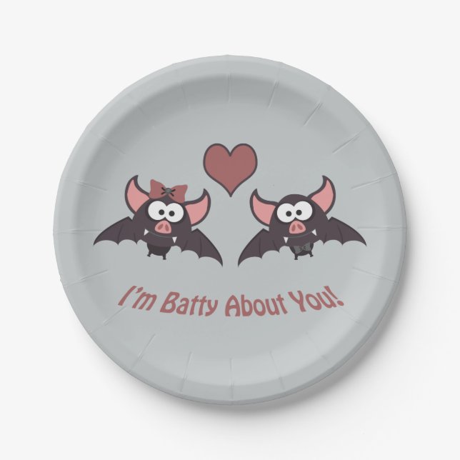 I'm Batty About you! Paper Plate (Front)