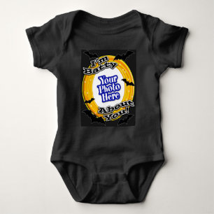 I'm Batty About You Photo Scary Bats Black Baby Bodysuit