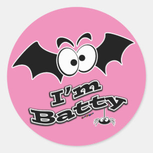 I'm Batty Crazy Eyes Classic Round Sticker