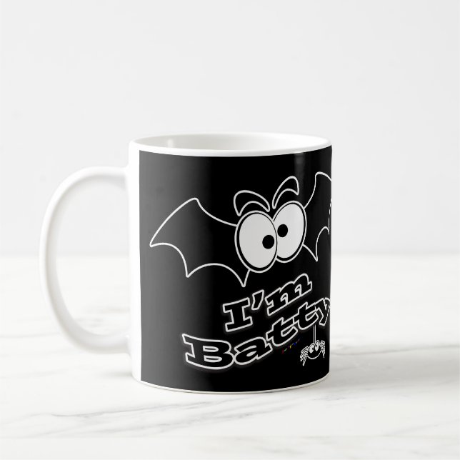 I'm Batty Crazy Eyes Coffee Mug (Left)