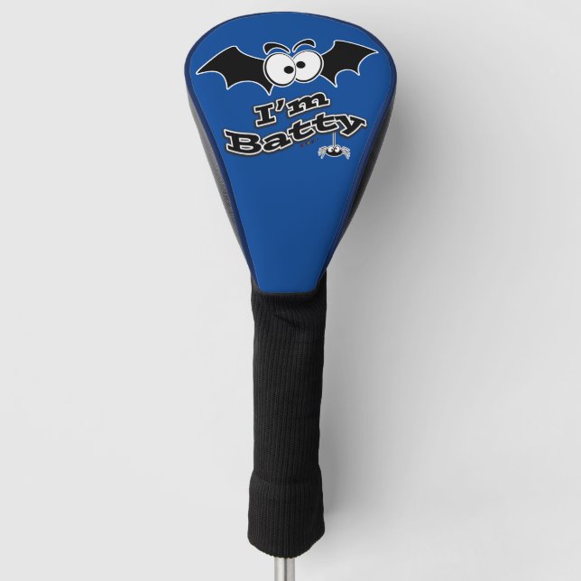 I'm Batty Crazy Eyes Golf Head Cover (Front)