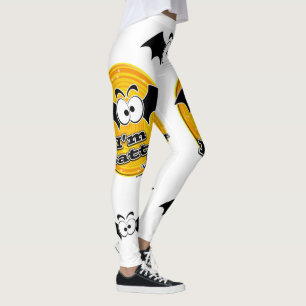 I'm Batty Orange and Yellow Swirl Leggings