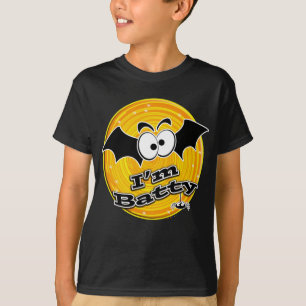 I'm Batty Orange and Yellow Swirl T-Shirt