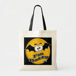 I'm Batty Orange and Yellow Swirl Tote Bag
