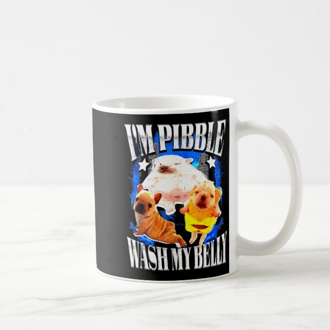 Im Bble Wash My Belly Frenchie Bulldog  Coffee Mug (Right)