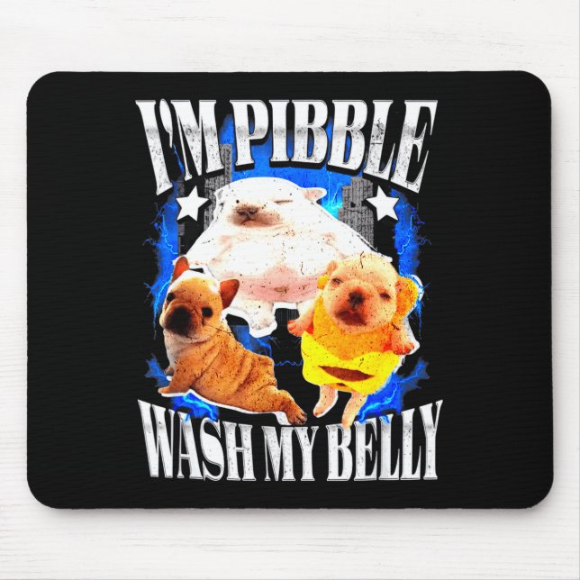 Im Bble Wash My Belly Frenchie Bulldog  Mouse Mat (Front)