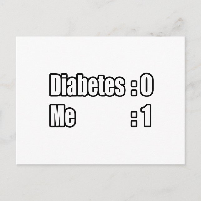 I'm Beating Diabetes (Scoreboard) Postcard (Front)
