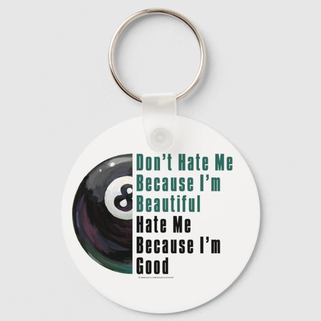 Im Beautiful Im Good 8 Ball Key Ring (Front)