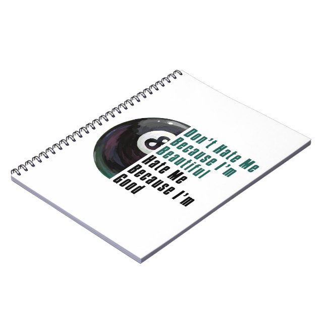 Im Beautiful Im Good 8 Ball Notebook (Left Side)