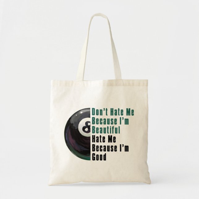 Im Beautiful Im Good 8 Ball Tote Bag (Front)