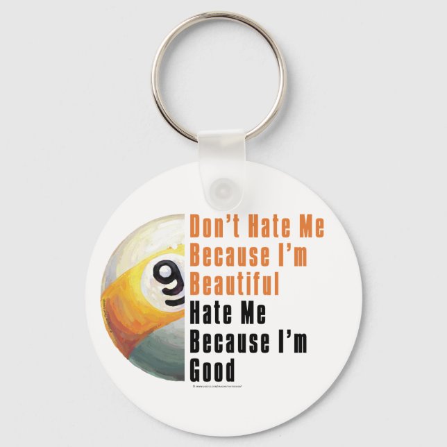 Im Beautiful Im Good 9 Ball Key Ring (Front)
