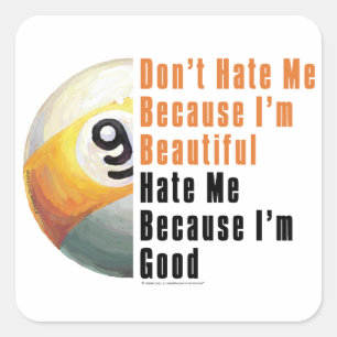 Im Beautiful Im Good 9 Ball Square Sticker