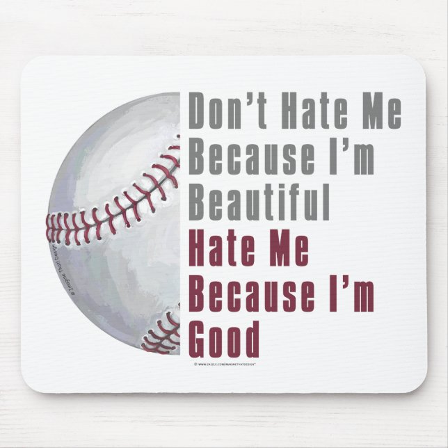 Im Beautiful Im Good Baseball Mouse Mat (Front)