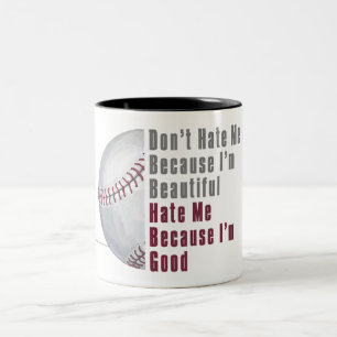 Im Beautiful Im Good Baseball Two-Tone Coffee Mug