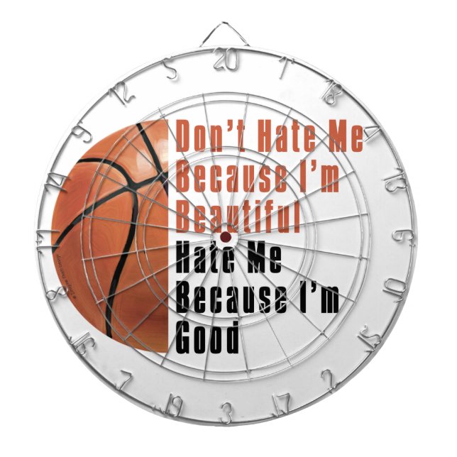 Im Beautiful Im Good Basketball Dartboard (Front)
