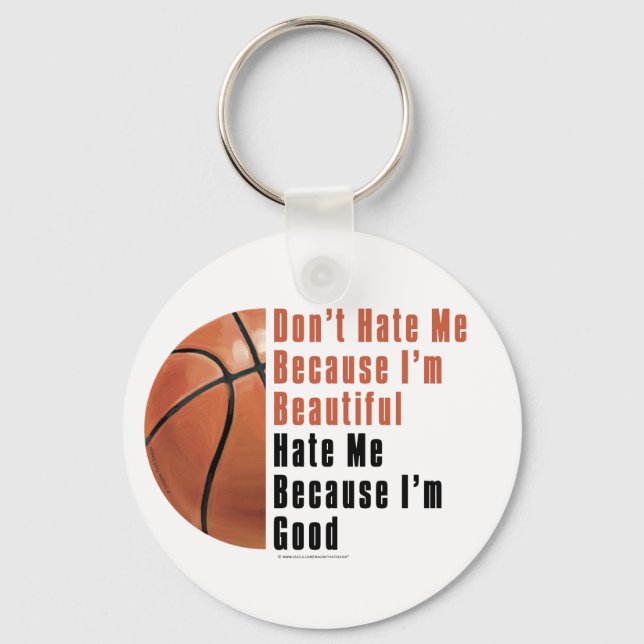 Im Beautiful Im Good Basketball Key Ring (Front)