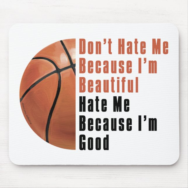 Im Beautiful Im Good Basketball Mouse Mat (Front)