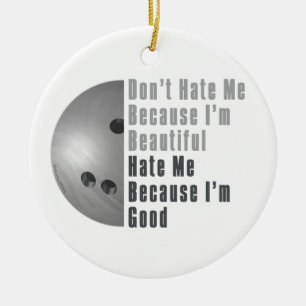Im Beautiful Im Good Bowling Grey Ceramic Tree Decoration