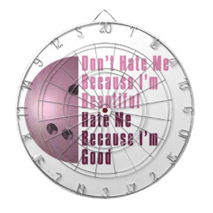 Im Beautiful Im Good Bowling Pink Dartboard
