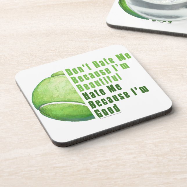 Im Beautiful Im Good Tennis Ball Coaster (Left Side)
