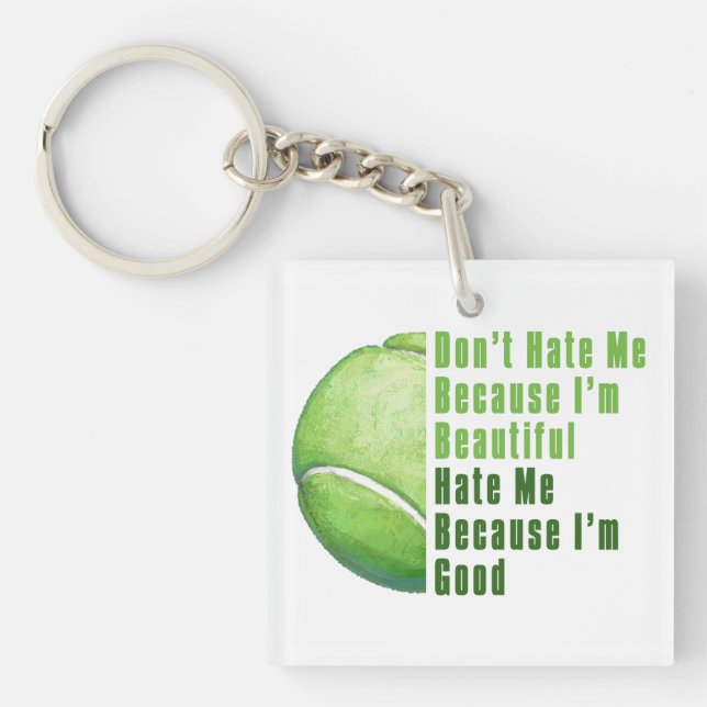 Im Beautiful Im Good Tennis Ball Key Ring (Front)