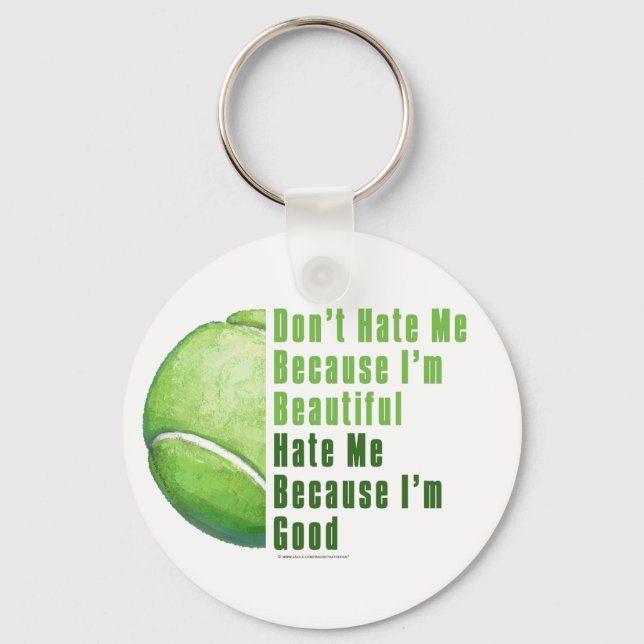 Im Beautiful Im Good Tennis Ball Key Ring (Front)