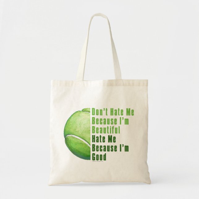 Im Beautiful Im Good Tennis Ball Tote Bag (Front)