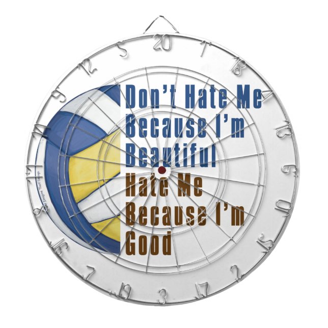Im Beautiful Im Good Volleyball Dartboard (Front)
