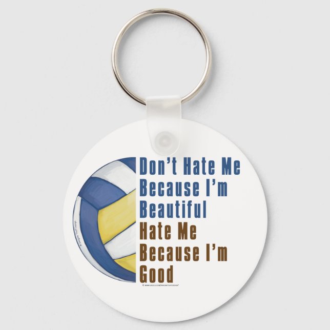 Im Beautiful Im Good Volleyball Key Ring (Front)