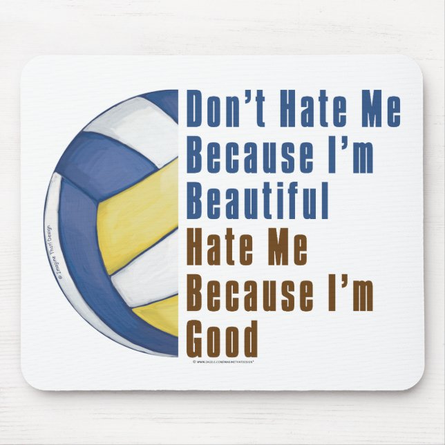 Im Beautiful Im Good Volleyball Mouse Mat (Front)