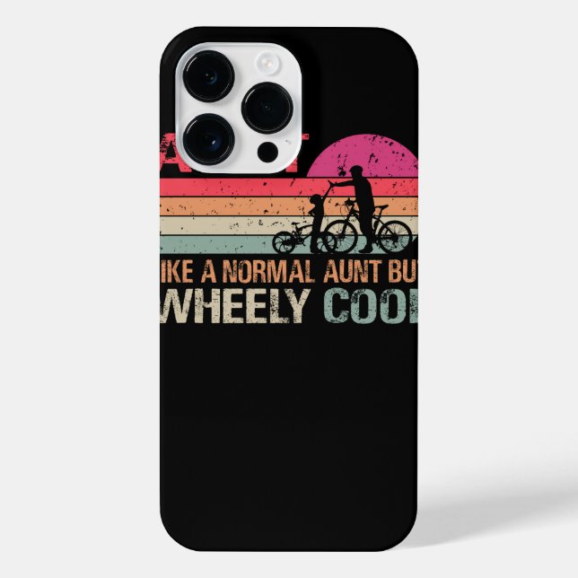 I'm Biker Aunt Fathers Day Wheely Cooler bicycle B iPhone Case (Back)