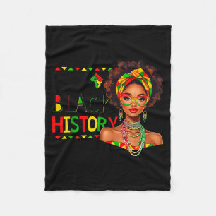 Im Black History Month African American Black Wome Fleece Blanket