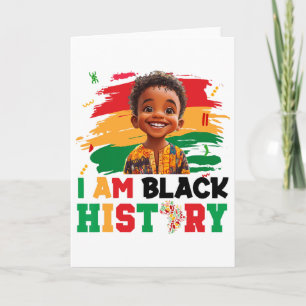 I'm Black History Month African American Kids Boys Card