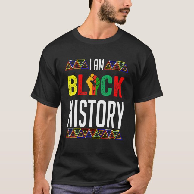 I'm Black History Month African Pride BHM Men Wome T-Shirt (Front)